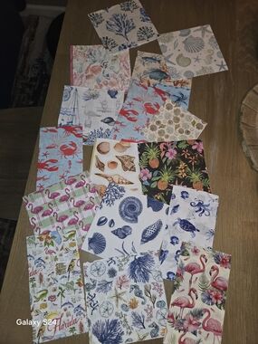 Lot Of 16 Coastal Beach Napkins For Decoupage